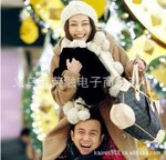球球针织毛线围巾 童佳倩保暖冬季超长加厚围巾