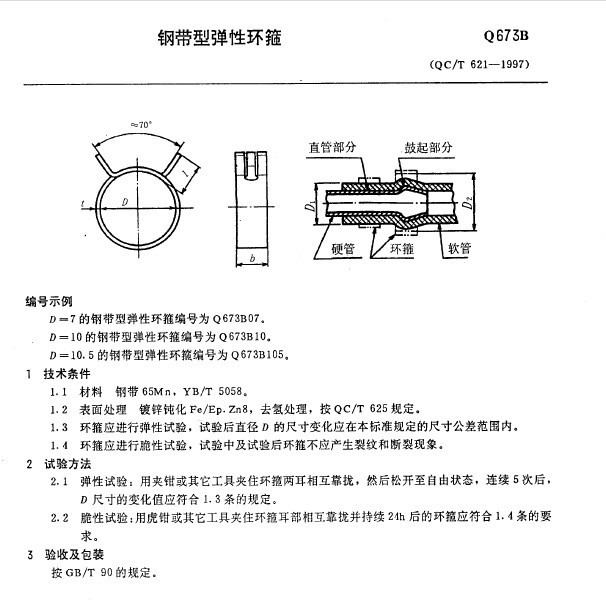 q673b钢带弹性环 卡箍 钢带型弹性环箍