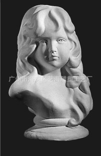 【供应】石膏像.石膏教具-a050【东方少女】头像h40cm