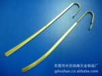 专业铜铁压扁书签柄 书签条 铜棒 徽章配件 脸谱书签促销礼品