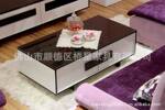 2168AG茶几 白亮光 钢化玻璃 抽屉 桥星家具 卓玛印象时尚生活