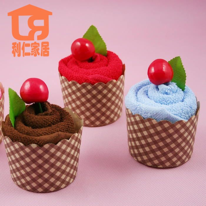 10668【广告礼品】厂家直销批发圆筒花卷造型毛巾 上海创意毛巾