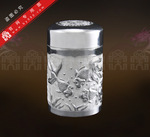 纯银茶具-纯银制品-纯银茶叶罐- 高工艺满福茶叶罐