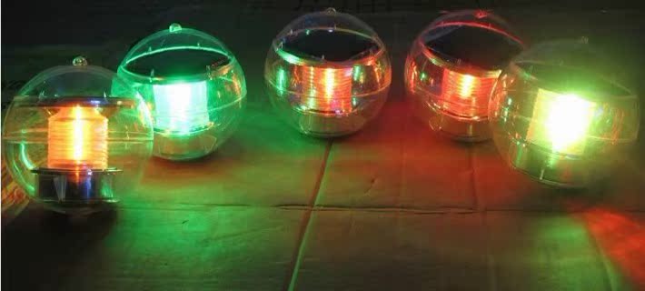 七彩水飘灯太阳能小夜灯led浮球灯