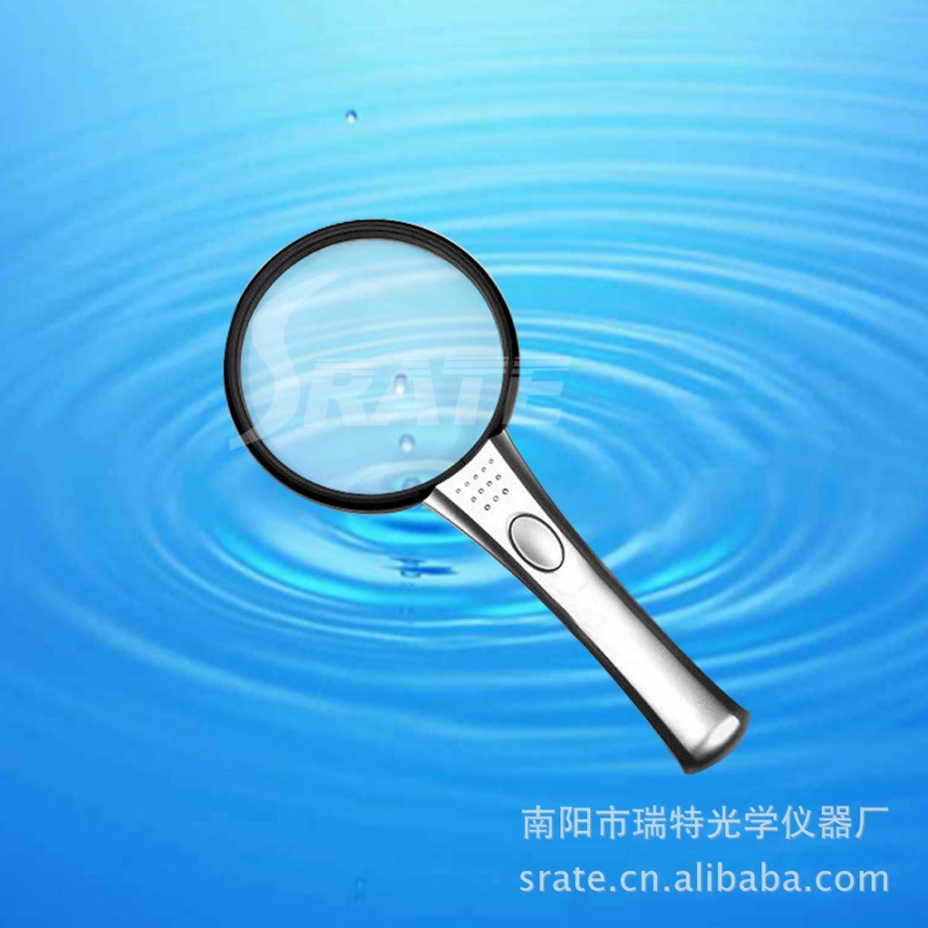 magnifying glass led light 双镜片手柄 12x65mm 放大镜 mg2b-6a