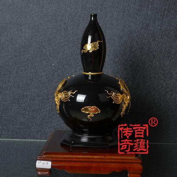厂家直销陶瓷 葫芦(黑色) 家居摆件