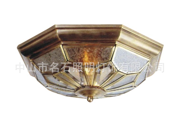 复古全铜灯-定性产品 古镇灯饰直销 全铜吸顶灯 手工焊锡节能半吸顶灯 现代简约吸顶灯