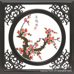 新款十字绣挂件 印布十字绣厂家批发 品牌十字绣 寒梅傲 8042