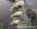 混批陶瓷工藝品隔板擺設、入戶花園水池造景、綠色吸水鴨 A-102