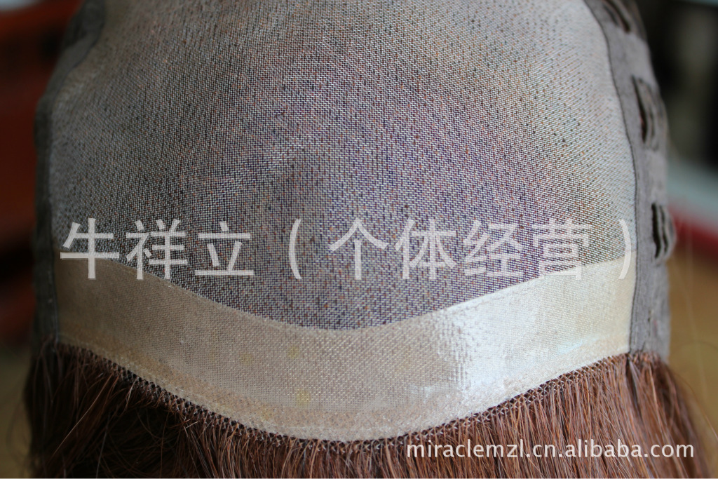 淘宝热卖头顶mono网制作的直接佩带款全手织人发假发
