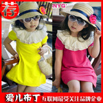 2012童装夏装 爱儿布丁 雪纺领子裙 童裙批发 厂家直销