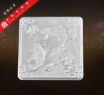 纯银收藏银条--纯银工艺品-纯银银条-纯银银砖-方形鱼图