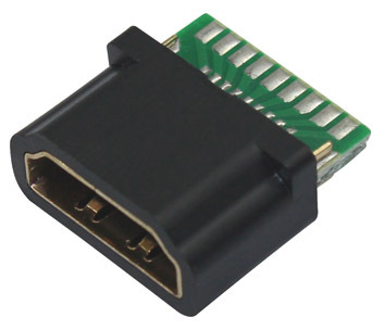 HDMI A母、焊線式（帶護套）