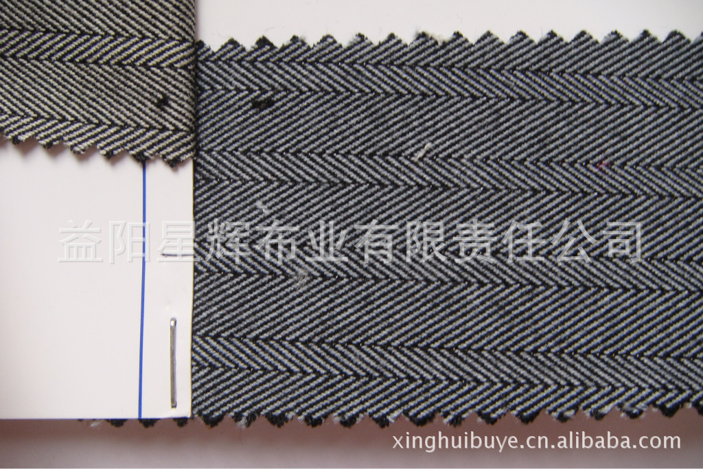 粗纺色织人字斜加银丝毛呢面料服装面料,,YN26