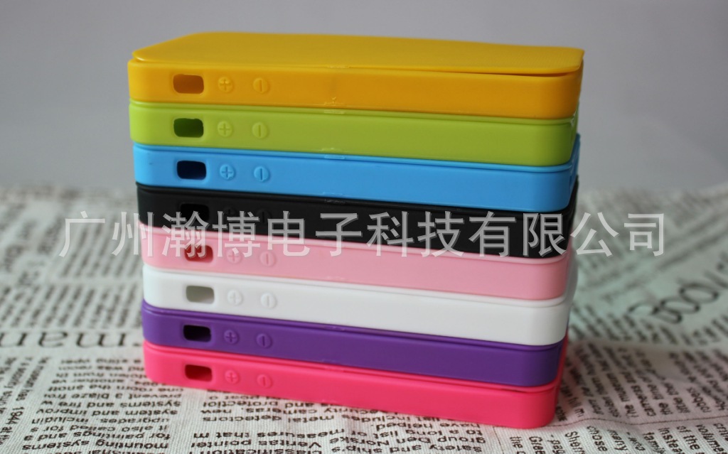 iphone5 纯TPU手机保护套 左右翻盖彩壳 iphone5果冻套素材 外壳