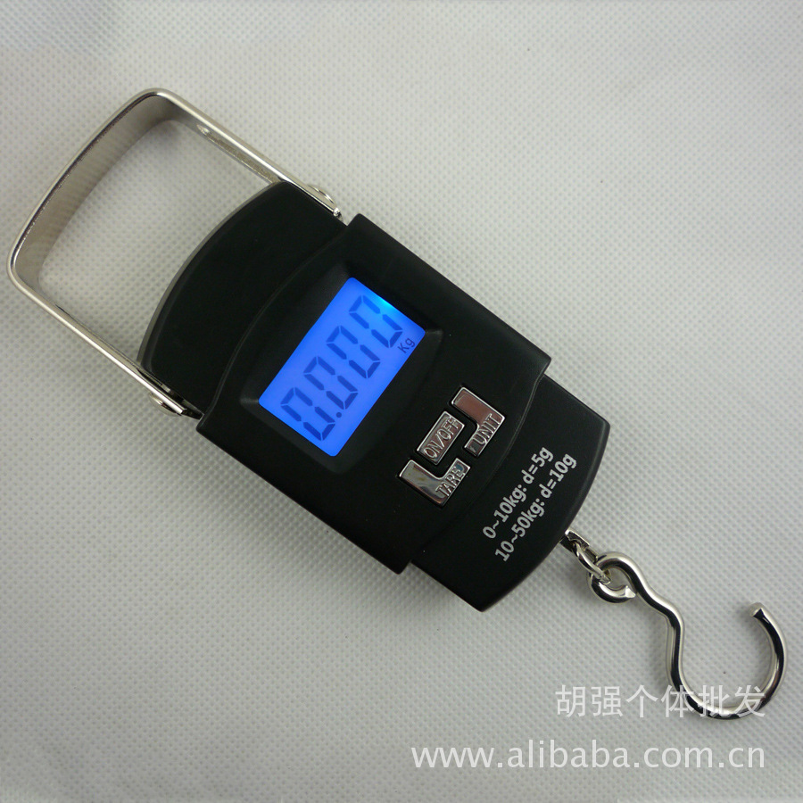 双精确 5g便携式手提电子秤 手提秤挂秤 手提称电子称快递秤 50kg