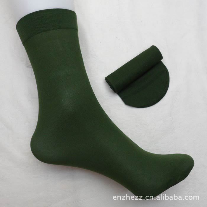 男丝袜 军袜 军绿色丝袜 工作袜子批发