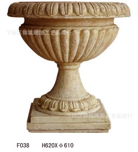 供仿古仿铜 仿石材花钵 花盆批发 欧式花瓶 欧式花钵 玻璃钢花盆图片