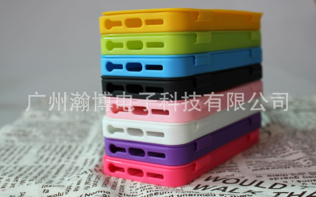 iphone5 纯TPU手机保护套 左右翻盖彩壳 iphone5果冻套素材 外壳