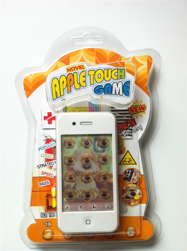 卡通玩具苹果触屏游戏机 玩具游戏机toys plastic mobile phone