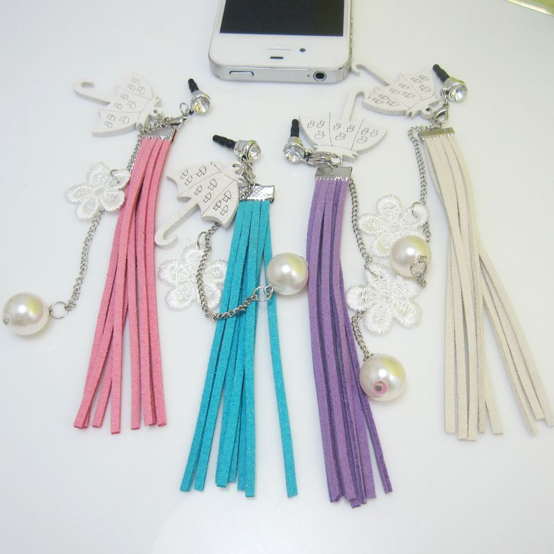 新款 韓版 復古皮質流蘇 防塵塞 耳機塞 iPhone 4 4S 手機美容工廠,批發,進口,代購