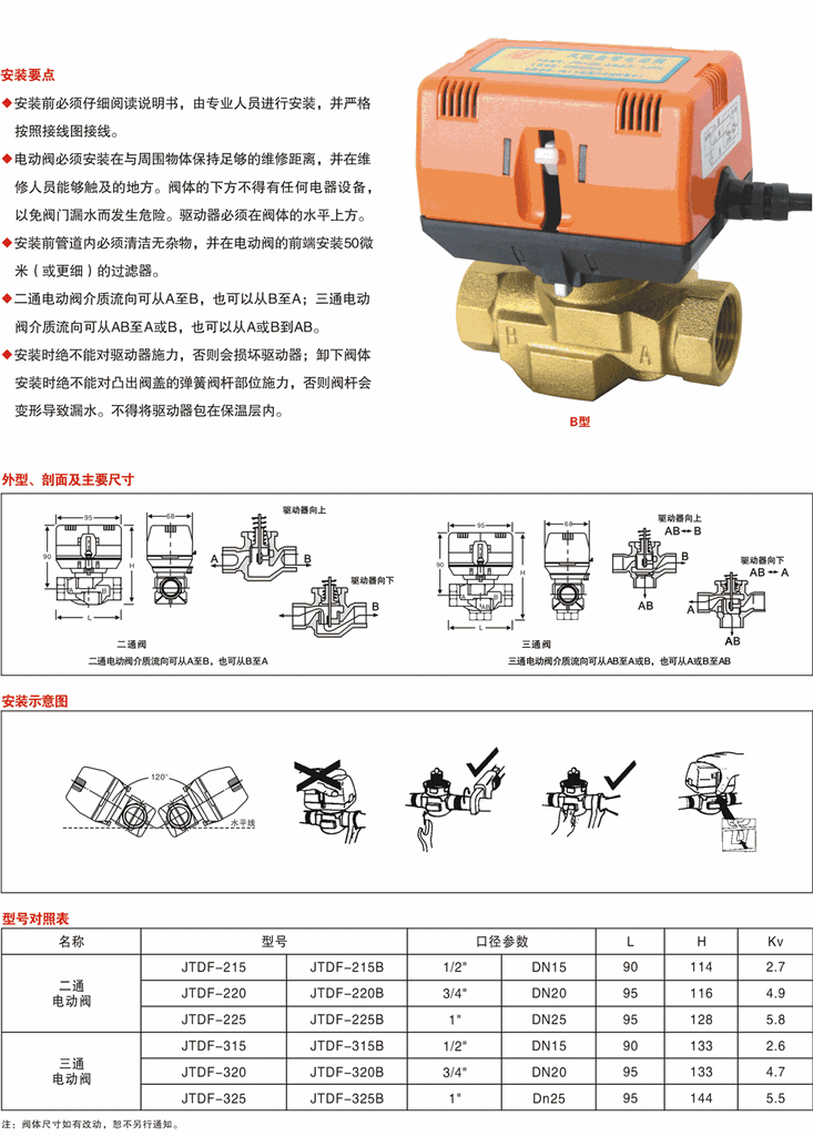 山牧jtdf-215 风机盘管电动二通阀(节能型)dn15