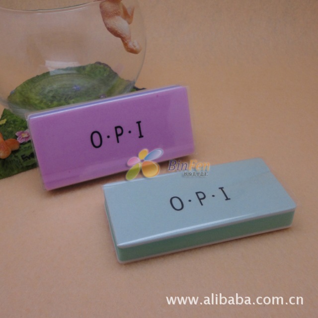 美甲用品 OPI指甲拋光棉進口兩面極精細拋光塊 批發
