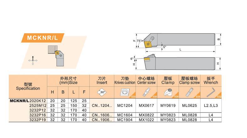 批发 销售数控车床外圆车刀mcknr2020k16