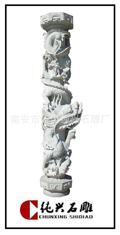 石膏,石料工艺品 供应【厂家热卖】庙石雕,石雕龙柱(福建青石) 图集