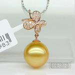 ͬ���� ��Ȼ��ˮ�����ɫ�����׹ 18k�ƽ����� ��Բ��Ͼ TN377