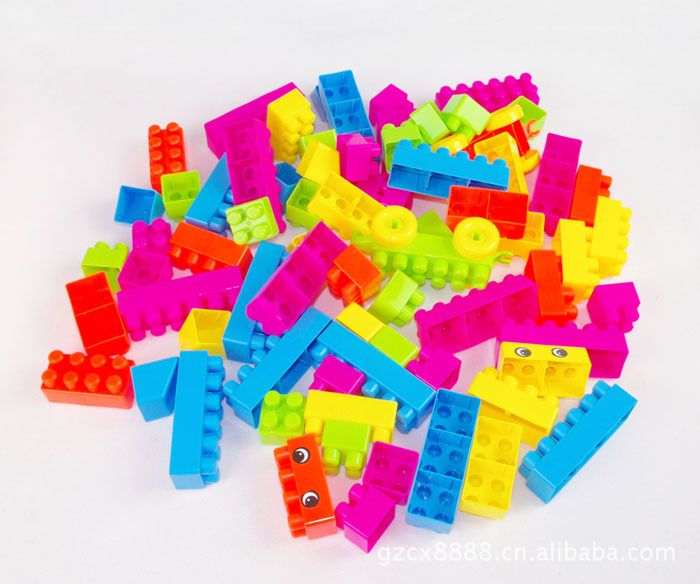 116粒大桶积木玩具 百变拼图益智塑料积木