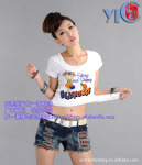 2012流行莱卡纯棉女式T恤批发