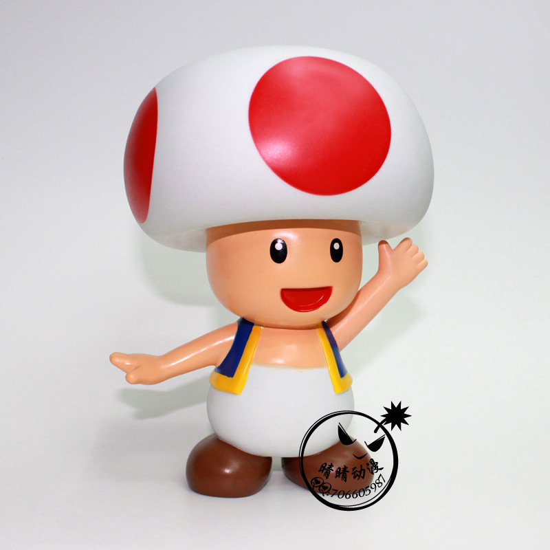 批发供应supermario超级马里奥公仔9寸吸塑装kinopio奇诺比奥23cm