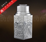 纯银茶具-纯银制品-纯银茶叶罐- 高工艺六角茶叶罐