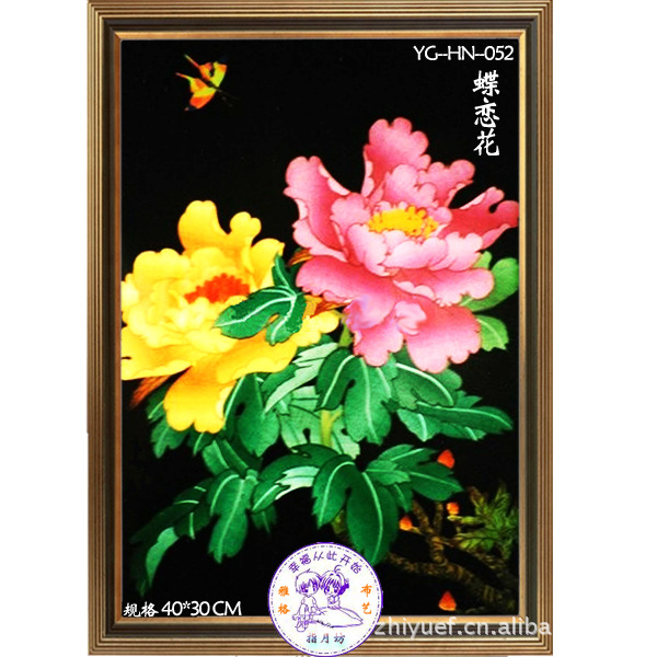 批发采购布艺工艺品 布艺贴画 百合 布艺diy 手工布艺 diy布艺 民族布艺