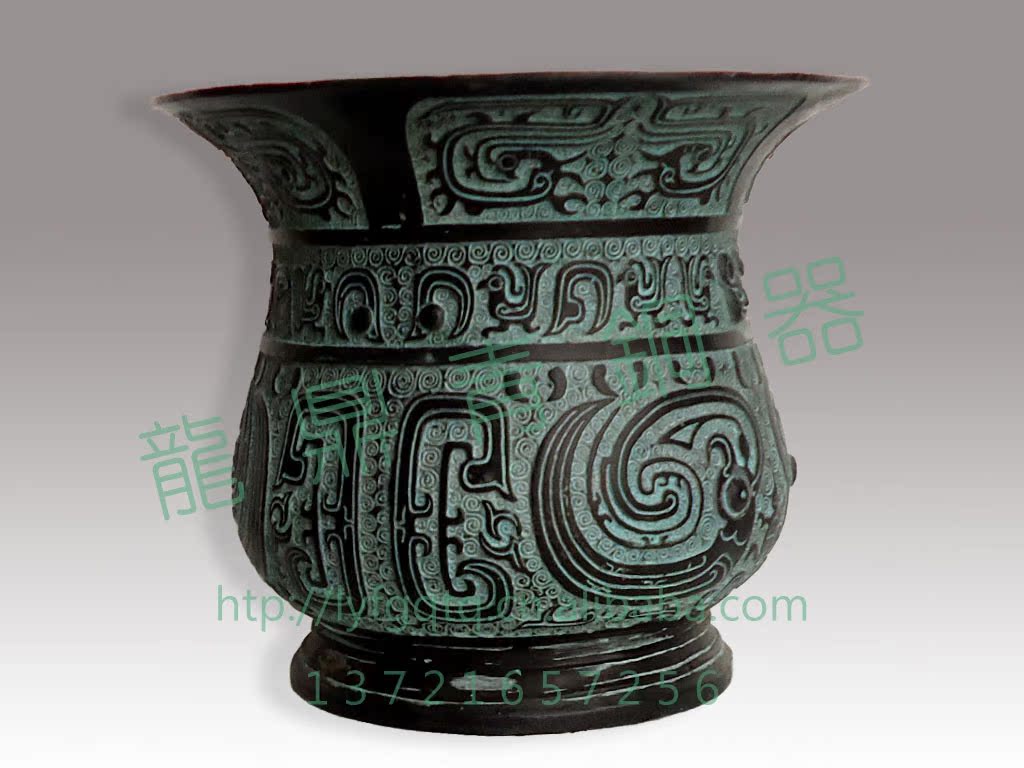 凤纹钵|仿古青铜器|文化礼品工艺品|家居装饰|烟涧青铜器|批发 180.