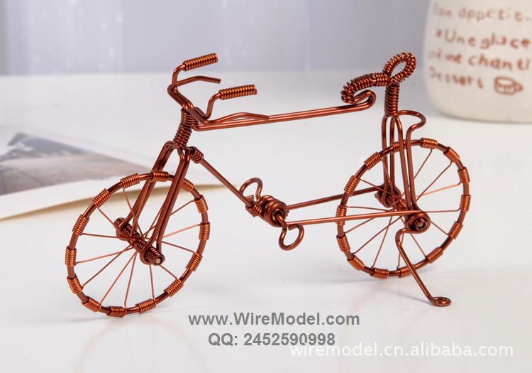 手工铜线自行车 民间艺术 文博会礼品 传统工艺 铜丝 创意礼品