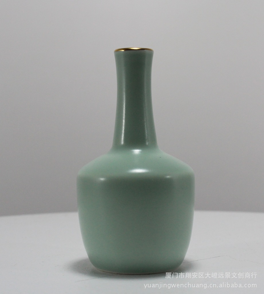 台北故宫纪念品 故宫百品 北宋汝窑 故宫百品汝窑纸槌瓶