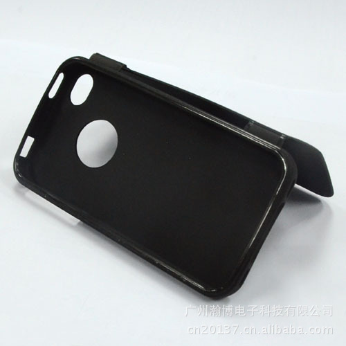 苹果iphone4/4S手机保护套 绒毛漆皮套 手机保护套批发商