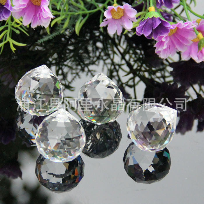 水晶球水晶灯饰球批发20-40mm,浦江厂家水晶吊球有现货
