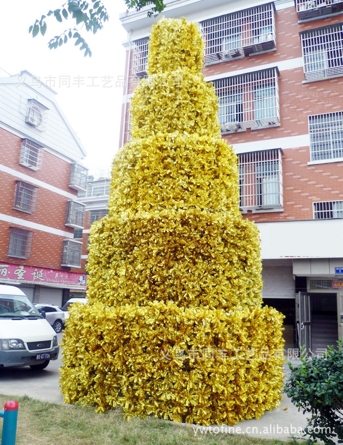 直接落地聖誕樹 戶外大型聖誕樹 金色 銀色 紅色聖誕樹