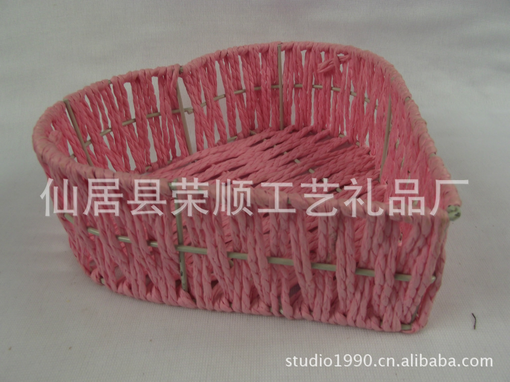 本厂自产自销各种形状 各种大小 工艺纸编篮 柳编篮 竹篮 简约耐用 来