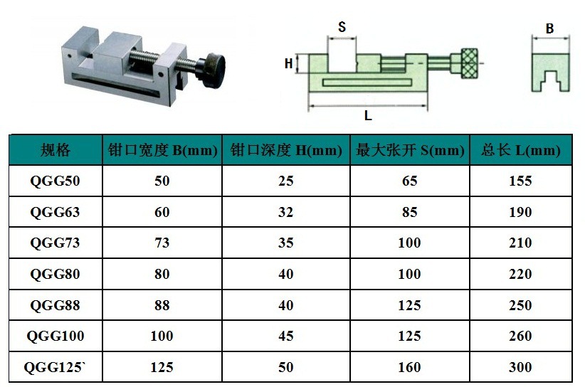 高精度平口钳 qgg88 大连丰宇机械
