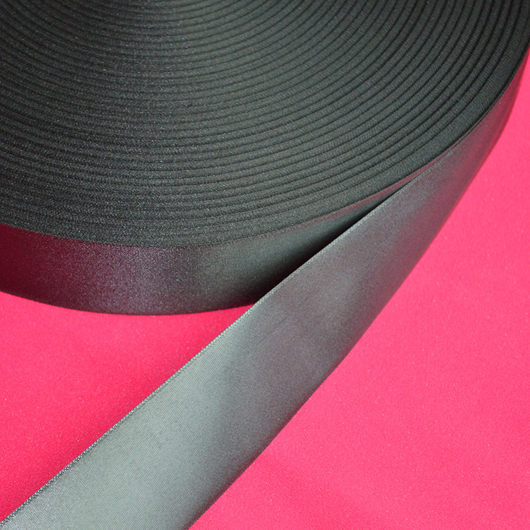 810单面黑色织边带、