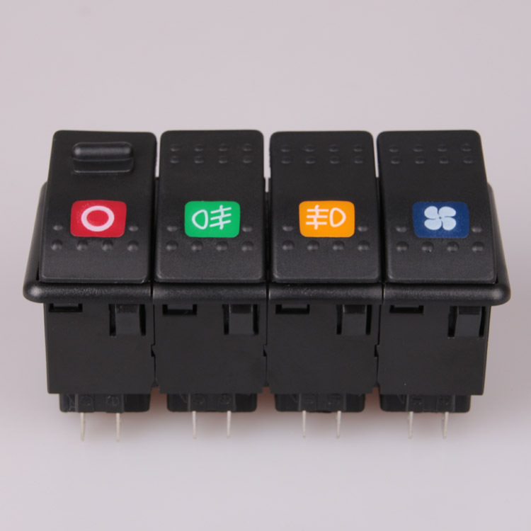 【厂家直销】jk967电器开关,可订制汽车电器开关,汽车翘板开关图片_12