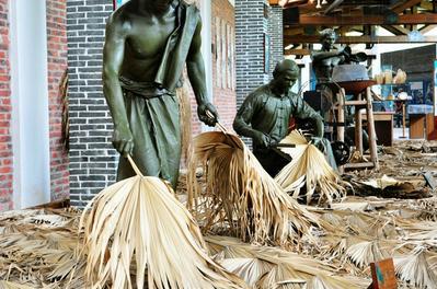 中国五大名扇火画扇-葵扇子工艺品-结婚婚庆礼品-美满和谐