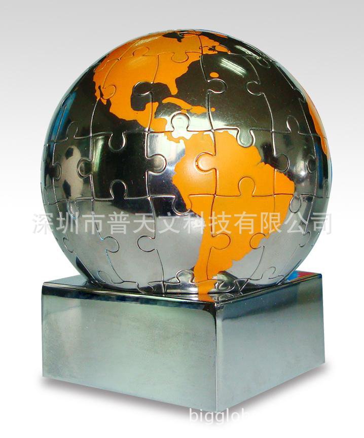 拼图地球仪摆件