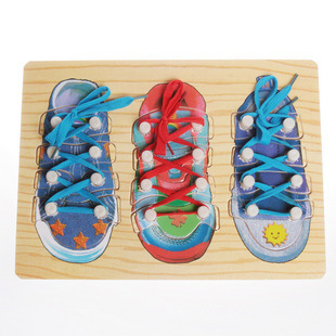 幼儿园儿童智力玩具组合 系鞋带宝宝最爱 穿鞋子玩具