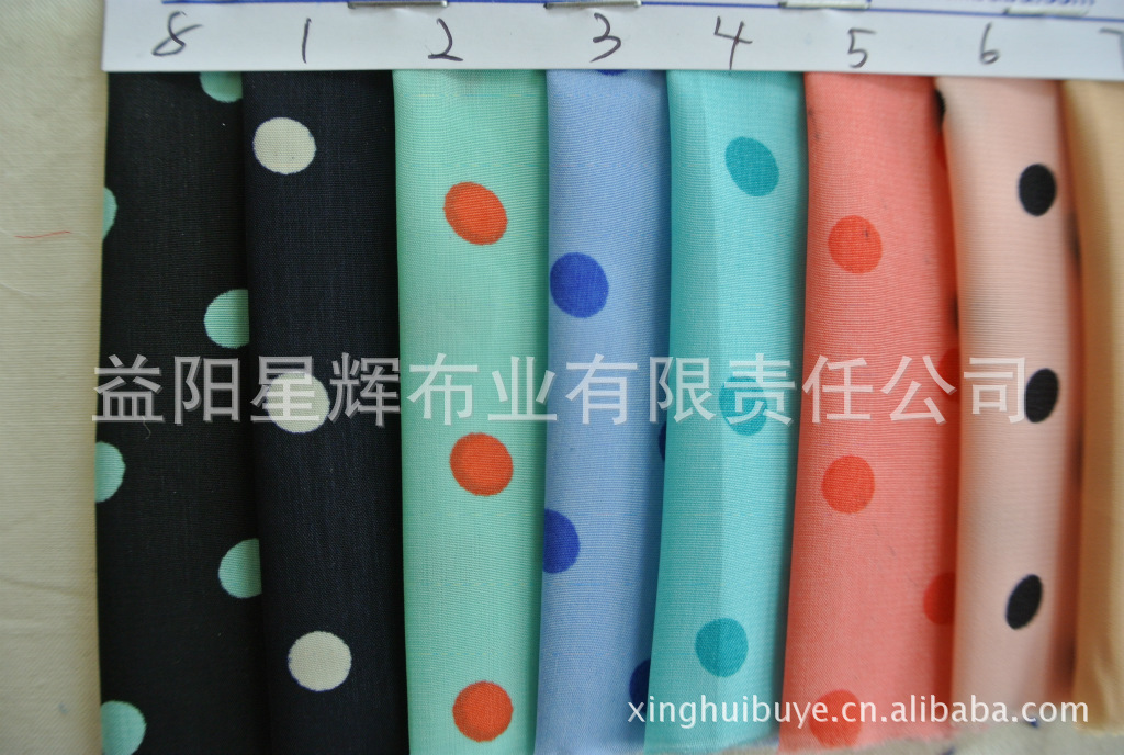 人造雪纺8MM圆点印花面料,服装围巾丝巾女装面料,CL167
