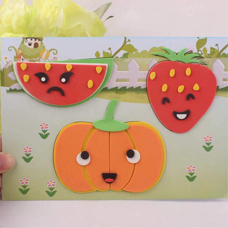 销新款 EVA手工制作立体粘贴画 DIY幼儿益智贴画 -价格,厂家,图